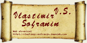 Vlastimir Sofranin vizit kartica